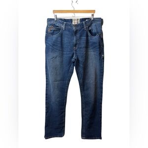 ARIAT | denim blue jeans 38/34 relaxed straight leg m4